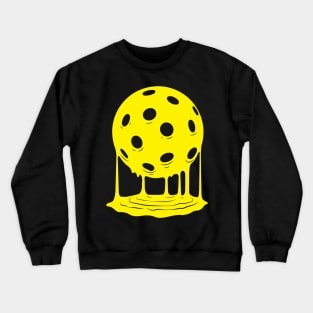 Pickleball Melting Halloween Scary Funny Crewneck Sweatshirt